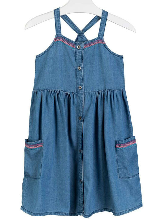 Losan Παιδικό Φόρεμα Τζιν Αμάνικο Μπλε