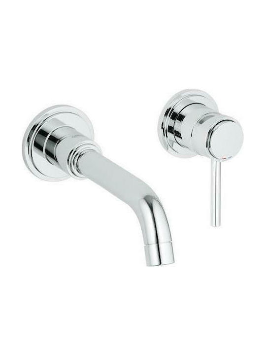 Grohe Atrio Built-In Mixer & Spout Set for Bathroom Sink with 1 Exit Silver