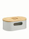 Navaris Brotbox mit Deckel Metallisch Taupe 33.5x19.5x13cm