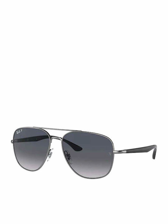 Ray Ban Unisex Γυαλιά Ηλίου με Ασημί Μεταλλικό Σκελετό και Μπλε