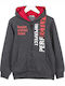 Παιδική Ζακέτα Φούτερ Fleece με Κουκούλα Γκρι