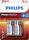 Philips Power Αλκαλικές Μπαταρίες AAA 1.5V 6τμχ