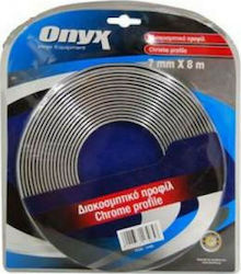 Autoline Car Protective Sticker 3 x 0.7cm In Silver Colour