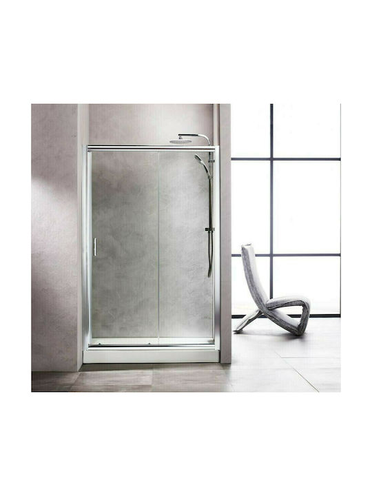 Tema Zen Shower Screen for Shower with Sliding Door 110x180cm Clear Glass