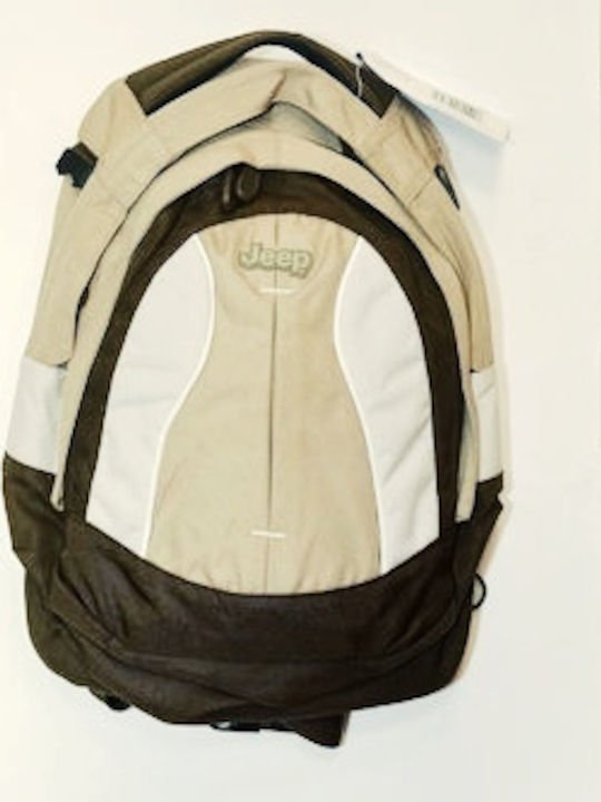 Paxos Jeep Schulranzen Rucksack Junior High-High School in Beige Farbe