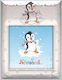 Slevori Pinguinchen Kinderbilderrahmen Silber Blau 10x10 cm
