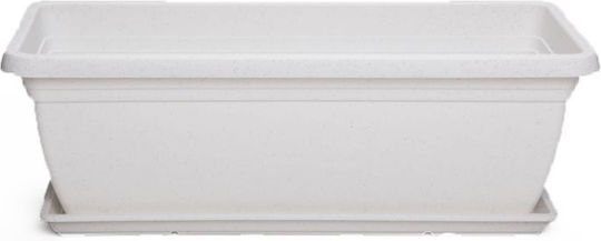 Micplast Mojito Planter Box Plastic White