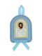 Prince Silvero Saint Icon Kids Talisman with Jesus Christ Blue from Silver MA-D1107O-C