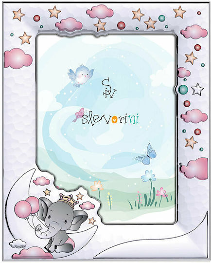 Slevori Kleiner Elefantenprinz Kinderbilderrahmen Rosa 10x15 cm