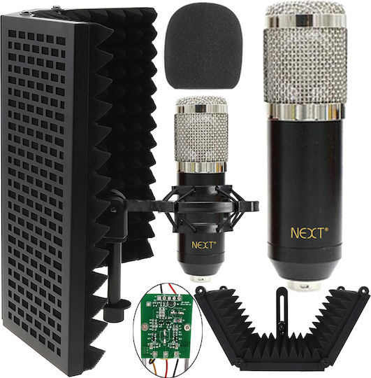 Next Kit Vocal Booth Pro Σετ Πυκνωτικό Μικρόφωνο XLR Shock Mounted για Φωνητικά