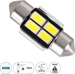 GloboStar Λάμπα Αυτοκινήτου C5W Canbus LED 6000...