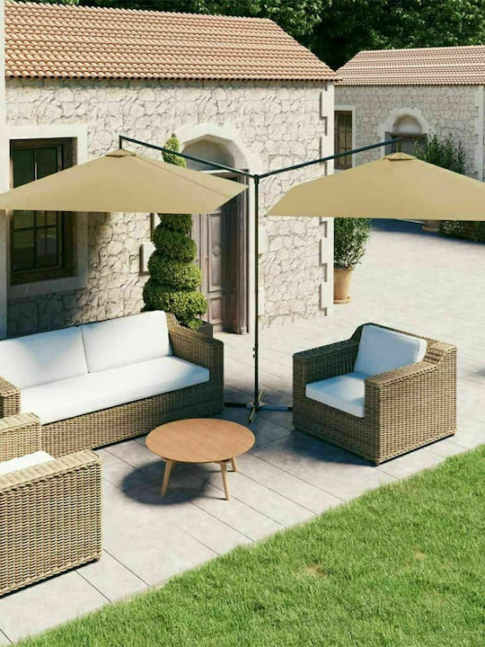 Hängender Quadratischer Metallischer Taupe 6x3m