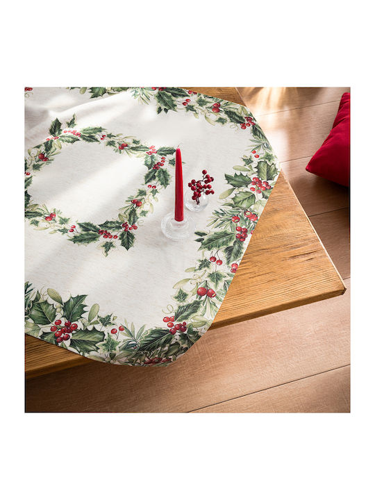 Gofis Home 425 Christmas Fabric Tablecloth Orna...