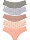Femei Slip MultiPack Grey/Pink/Lilac/Khaki