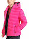 Fuji Kurz Damen Puffer Jacke für Winter Fuchsie