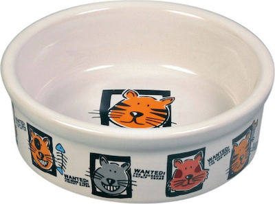 Trixie Ceramic Cat Bowl Gray Food & Water 200ml 12cm