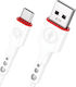 Leewello SJX-210 USB 2.0 Cable USB-C male - USB-A Λευκό 1m SJX-210