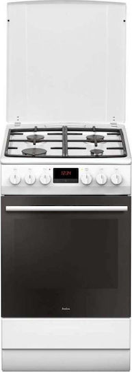 Amica 510GEH3.33ZpTaDpA(W) Cooker 65lt W50cm. White