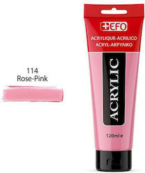 +Efo Acrylic Acrylic Paint Set in Rosa color 114 Rosarot 120ml 1Stück 389114