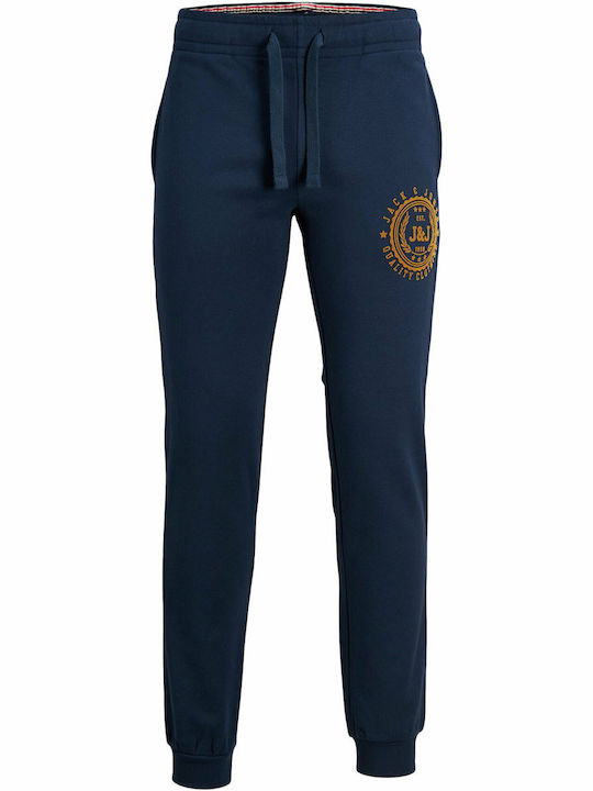 Jack & Jones Παντελόνι Φόρμας με Λάστιχο Navy Μπλε