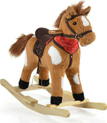 Moni Thunder Rocking Toy Horse for 24++ months With Sound & Music with Max Load Capacity 50kg Brown