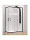 Karag Efe 100 NR-10 Καμπίνα Ντουζιέρας με Συρόμενη Πόρτα 100x120x190cm Clear Glass Nero