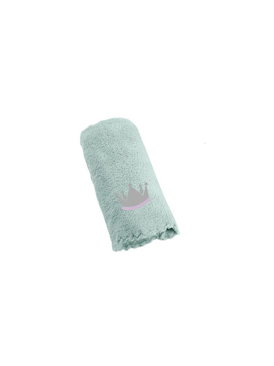 Guy Laroche Blanket Cot Queen Fleece Green 100x140cm