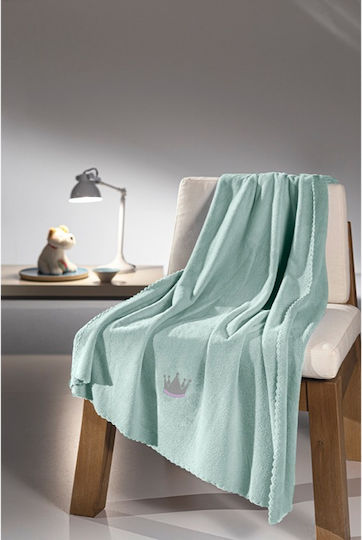 Guy Laroche Baby Blanket Cot Queen Fleece Green 100x140cm