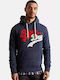 Superdry Men's Sweatshirt with Hood and Pockets Navy Blue