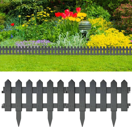 vidaXL Plastic Garden Border in Gray Color x 10.0m