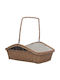 vidaXL Wooden Firewood Basket 61.5x46.5x58cm Brown