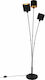 Trio Lighting Tommy Floor Lamp H150xW41cm. with Socket for Bulb E14 Black