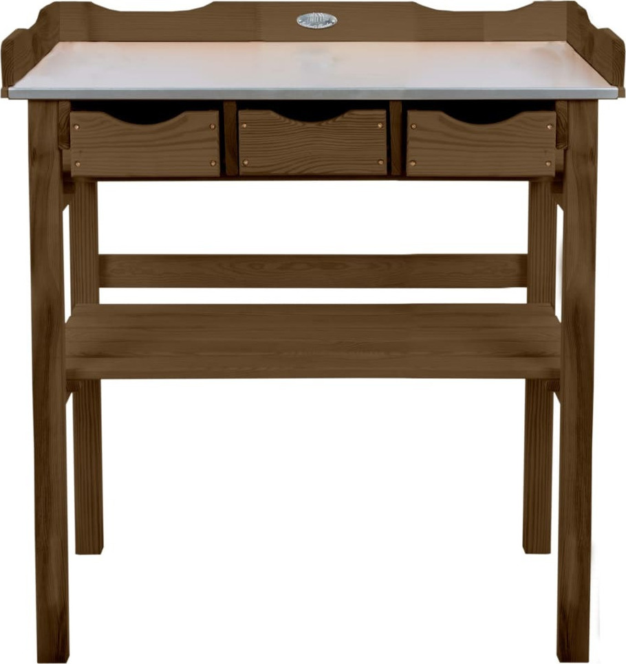 vidaXL Esschert Design Potting Table with Drawers Brown Skroutz.gr