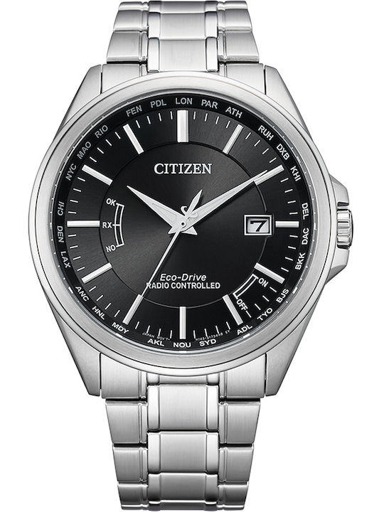 Citizen Ανδρικό Ρολόι 43mm Eco - Drive με Ασημί Μεταλλικό Μπρασελέ