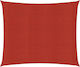 vidaXL Rectangular Shade Sail Red With Hoop 2x2.5m 160gr/m² made of HDPE