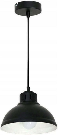 Luminex Sven Pendant Light Black Bell with Socket E27
