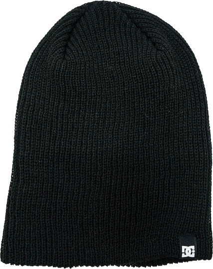 Skully Beanie Beanie with Rib Knit in Black color