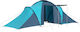 vidaXL Sommer Campingzelt Tunnel Blau für 6 Personen 576x235x150cm