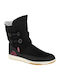 Kappa Cream K Kids PU Leather Boots with Zipper Black