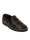 Heel Enclosed Winter Men's Slippers Brown