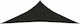 vidaXL Triangle Shade Sail Black With Hoop 2.5x3.5x2.5m 160gr/m² made of HDPE