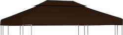 vidaXL Gazebo Cover 2 Levels 310gr/m² Brown wit...