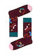 Happy Socks Stay in Touch Чорапи с Дизайн Бордо 1Пакет