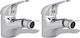 vidaXL 275920 Bidet Faucet Silver