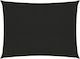 vidaXL Rectangular Shade Sail Black With Hoop 5...