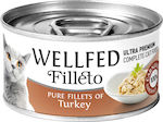 Pet Interest Filleto Pure Wet Food for Adult Cats In Can with Turkey 1pc 70gr