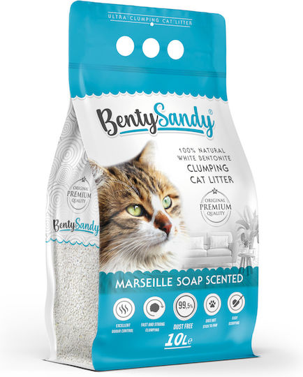 Bentysandy Άμμος Γάτας Μπετονίτης με Άρωμα Marseille Soap 10lt