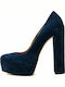 3201 Suede Γόβες Μπλε
