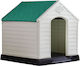 Vesta XXLarge Hundehaus Groß Kunststoff Außenbereich Weiß 123x110x114cm