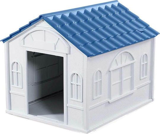 Vesta Large Dog House Plastic Outdoor White 84.2x98.2x82cm